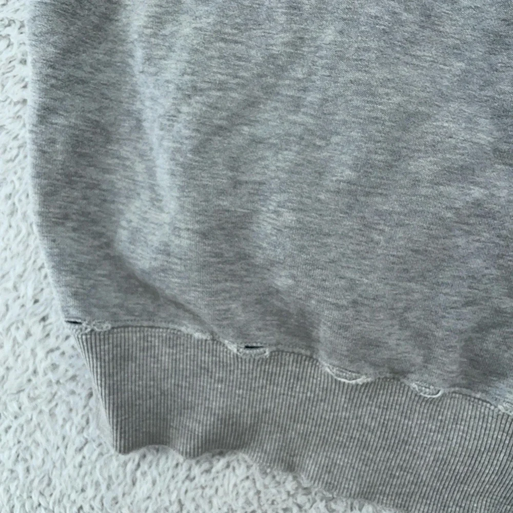 Distressed Vintage Adidas Hoodie‎ Mens XL Gray Raglan Pullover Sweatshirt